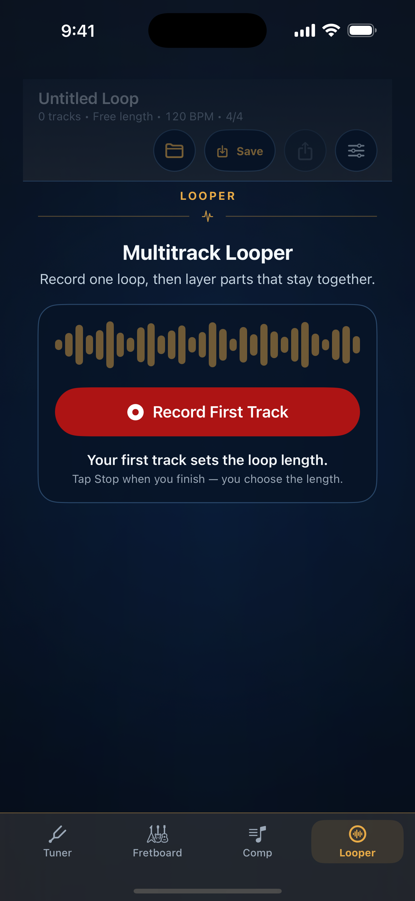 Multitrack recorder and mixer in Guitar Studio
